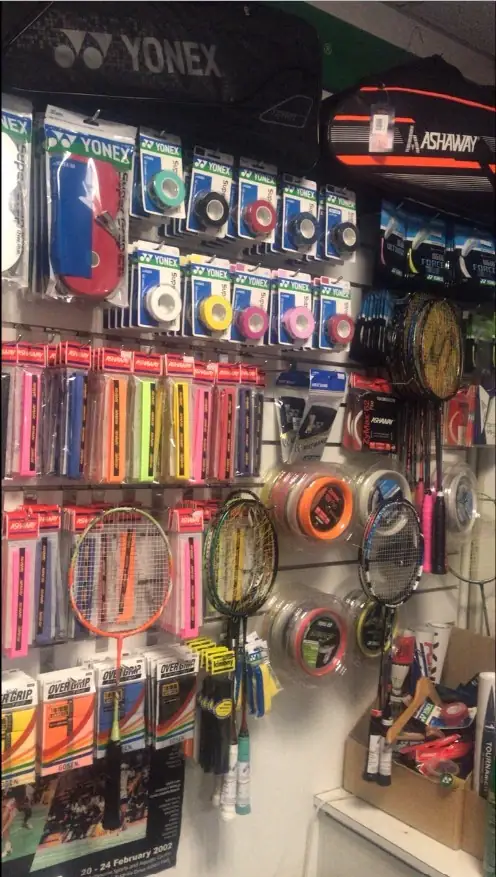 Badminton Equipment Display