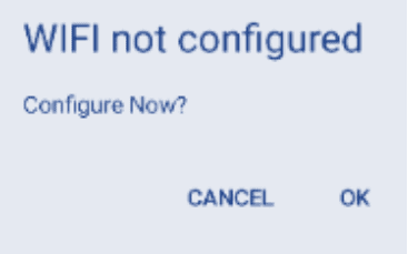 Android Wi-fi configured screen