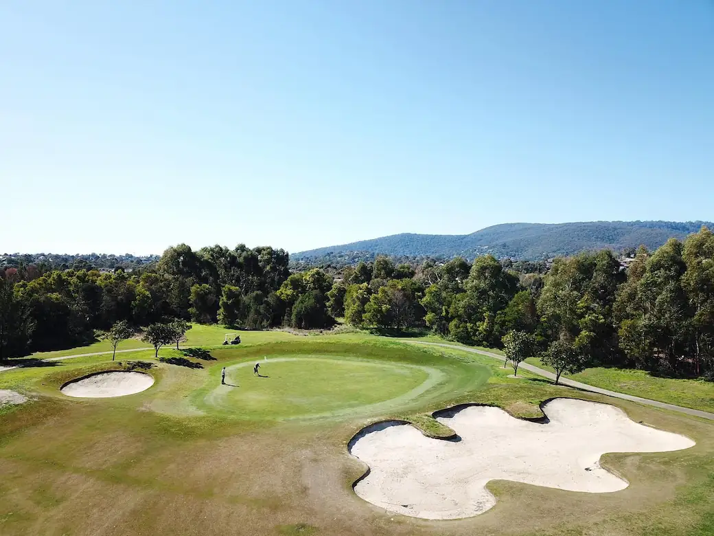 wide view of golf course